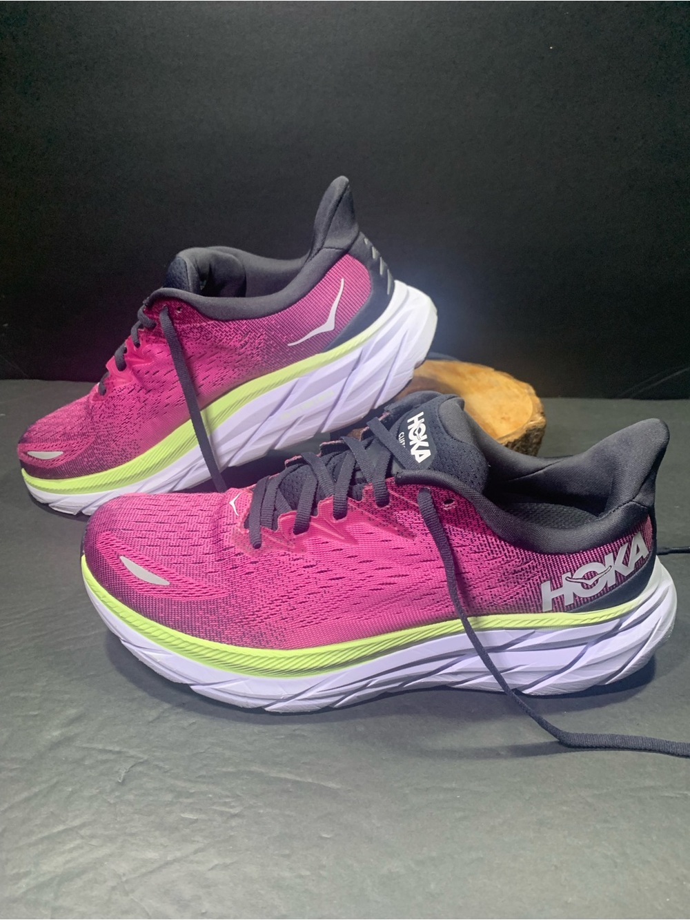 HOKA Clifton 8 Women’s Fuchsia Running Walking Sneakers Shoe Size-9.5 - Picture 2 of 12